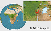 Satellite Location Map of Goma