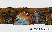 Physical Panoramic Map of Goma, darken