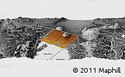 Physical Panoramic Map of Goma, desaturated