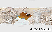 Physical Panoramic Map of Goma, lighten
