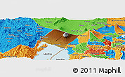 Physical Panoramic Map of Goma, political outside