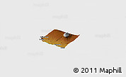 Physical Panoramic Map of Goma, single color outside