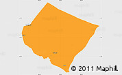 Political Simple Map of Goma, single color outside