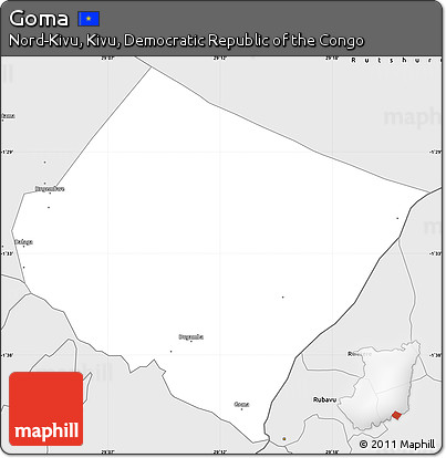 Silver Style Simple Map of Goma