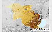 Physical 3D Map of Lubero, lighten, desaturated