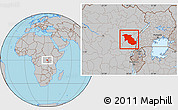 Gray Location Map of Lubero