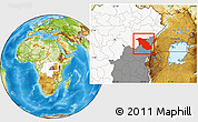 Physical Location Map of Lubero, highlighted country, highlighted grandparent region