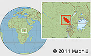 Savanna Style Location Map of Lubero