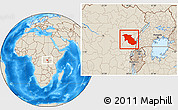 Shaded Relief Location Map of Lubero