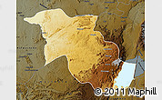 Physical Map of Lubero, darken