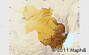Physical Map of Lubero, lighten