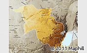Physical Map of Lubero, semi-desaturated