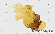 Physical Map of Lubero, single color outside