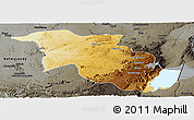 Physical Panoramic Map of Lubero, darken, semi-desaturated