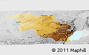 Physical Panoramic Map of Lubero, lighten, desaturated