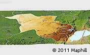 Physical Panoramic Map of Lubero, satellite outside