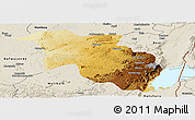 Physical Panoramic Map of Lubero, shaded relief outside