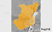 Political Shades Map of Nord-Kivu, desaturated