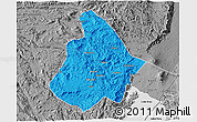 Political 3D Map of Masisi, desaturated