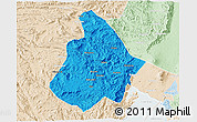 Political 3D Map of Masisi, lighten