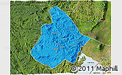 Political 3D Map of Masisi, satellite outside