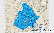 Political 3D Map of Masisi, shaded relief outside
