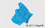Political 3D Map of Masisi, single color outside