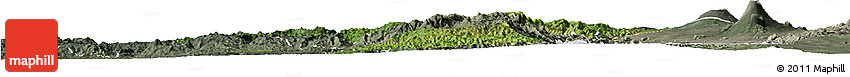 Satellite Horizon Map of Masisi, semi-desaturated