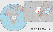 Gray Location Map of Masisi, highlighted parent region