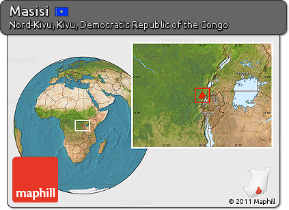 Satellite Location Map of Masisi