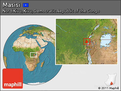 Satellite Location Map of Masisi