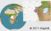 Satellite Location Map of Masisi, highlighted country, highlighted parent region