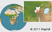 Satellite Location Map of Masisi, highlighted parent region