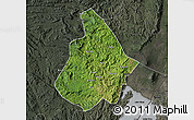 Satellite Map of Masisi, darken, semi-desaturated
