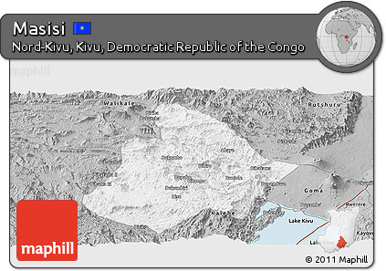Gray Panoramic Map of Masisi