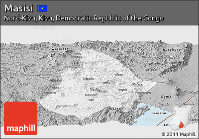 Gray Panoramic Map of Masisi