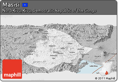 Gray Panoramic Map of Masisi