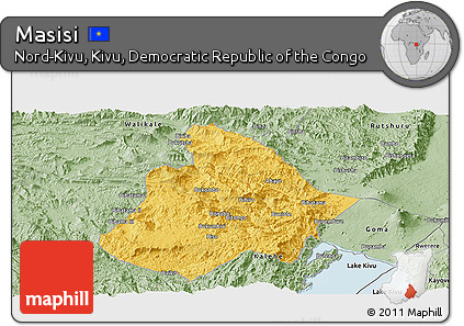 Savanna Style Panoramic Map of Masisi