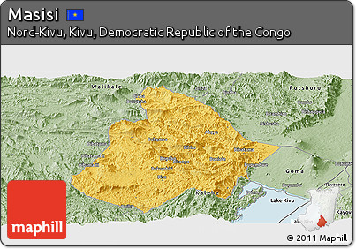Savanna Style Panoramic Map of Masisi