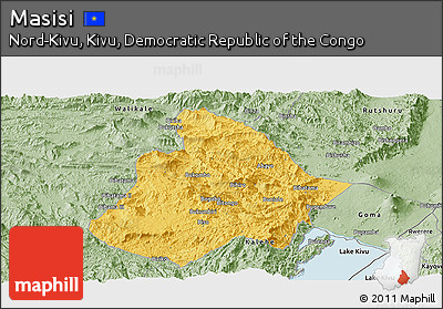 Savanna Style Panoramic Map of Masisi