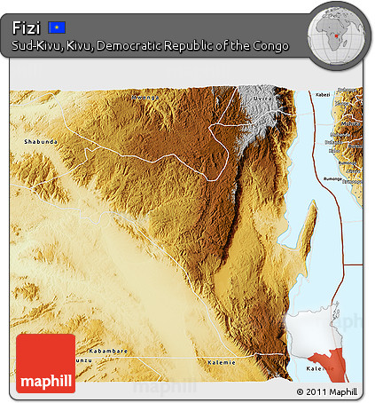 Physical 3D Map of Fizi