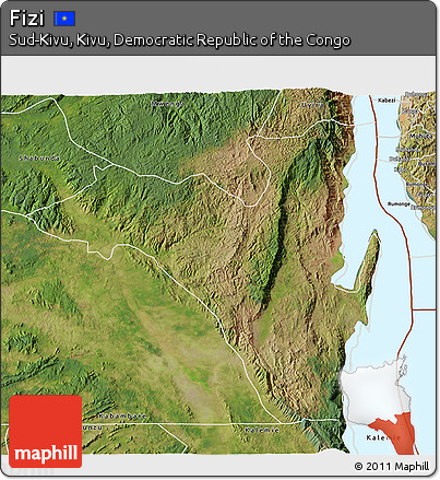 Satellite 3D Map of Fizi