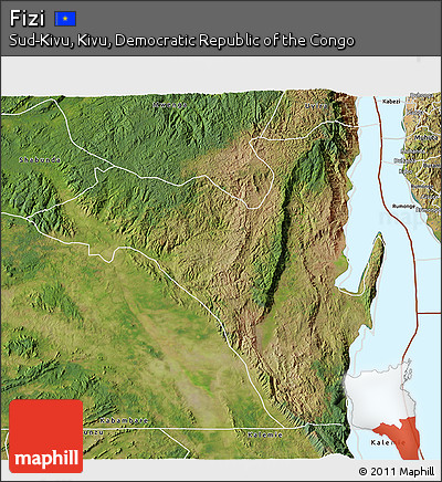 Satellite 3D Map of Fizi