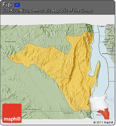 Savanna Style 3D Map of Fizi