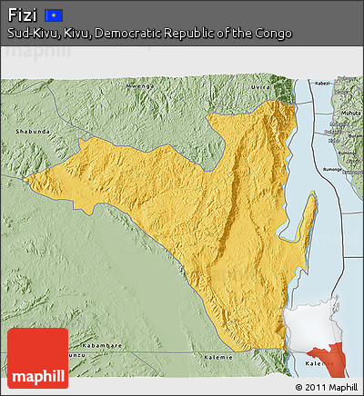 Savanna Style 3D Map of Fizi