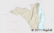 Shaded Relief 3D Map of Fizi, cropped outside
