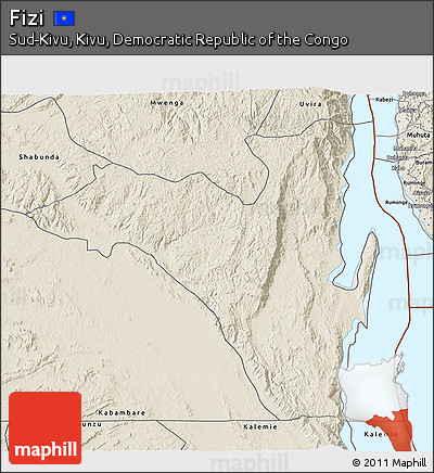 Shaded Relief 3D Map of Fizi