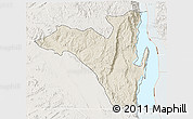 Shaded Relief 3D Map of Fizi, lighten