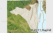 Shaded Relief 3D Map of Fizi, satellite outside
