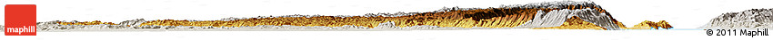 Physical Horizon Map of Fizi, lighten, semi-desaturated